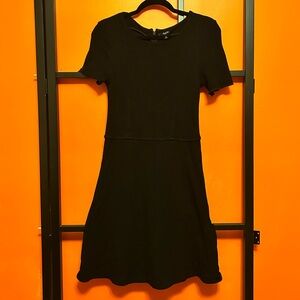 Madewell Black Short Sleeve Fit & Flare Dress